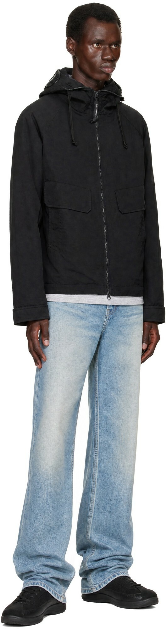 C.P. Company Black Twill Mixed Explorer Jacket