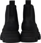 GANNI Black Cleated Low Chelsea Boots