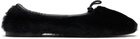 HEREU Black Puntera Shearling Ballerina Flats