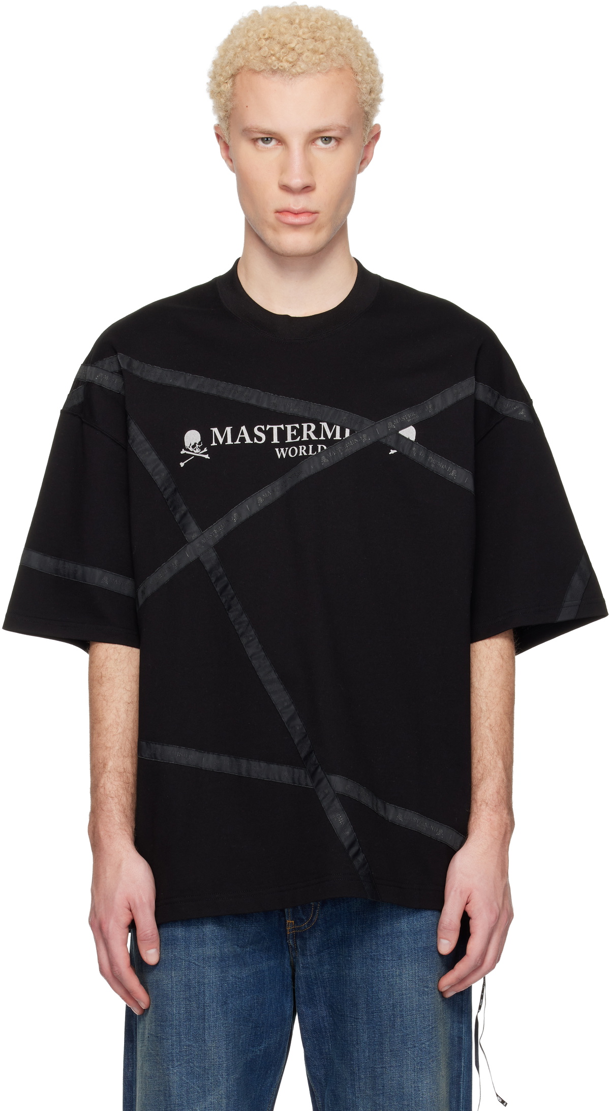 MASTERMIND WORLD Black Wrapped SS T-shirt