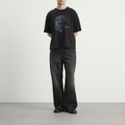 Won Hundred Men's Houston Globe T-Shirt in Washed Black