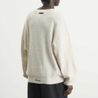 Fear of God ESSENTIALS Men's Signature Waffle 90s Crew Neck Sweats in Oatmeal Heather