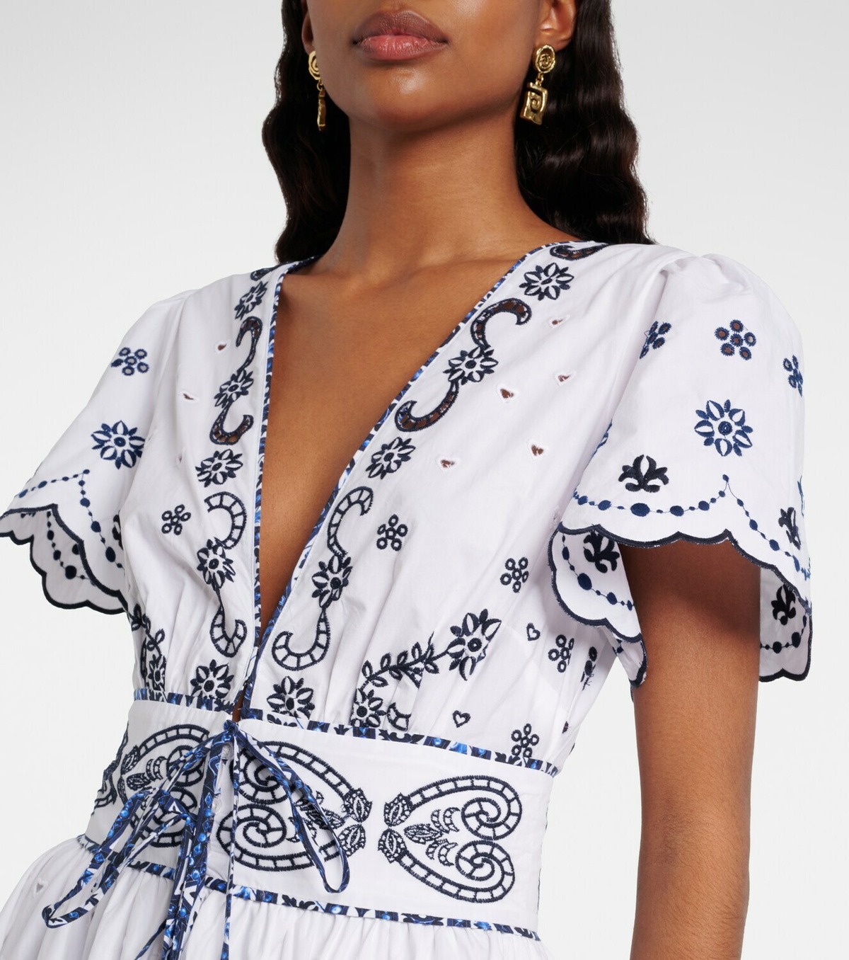 Camilla Embroidered cotton minidress