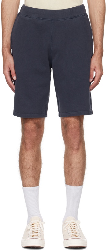 Photo: Sunspel Navy Relaxed-Fit Shorts
