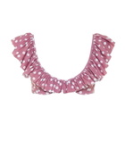 Caroline Constas Ruffled polka-dot bikini top