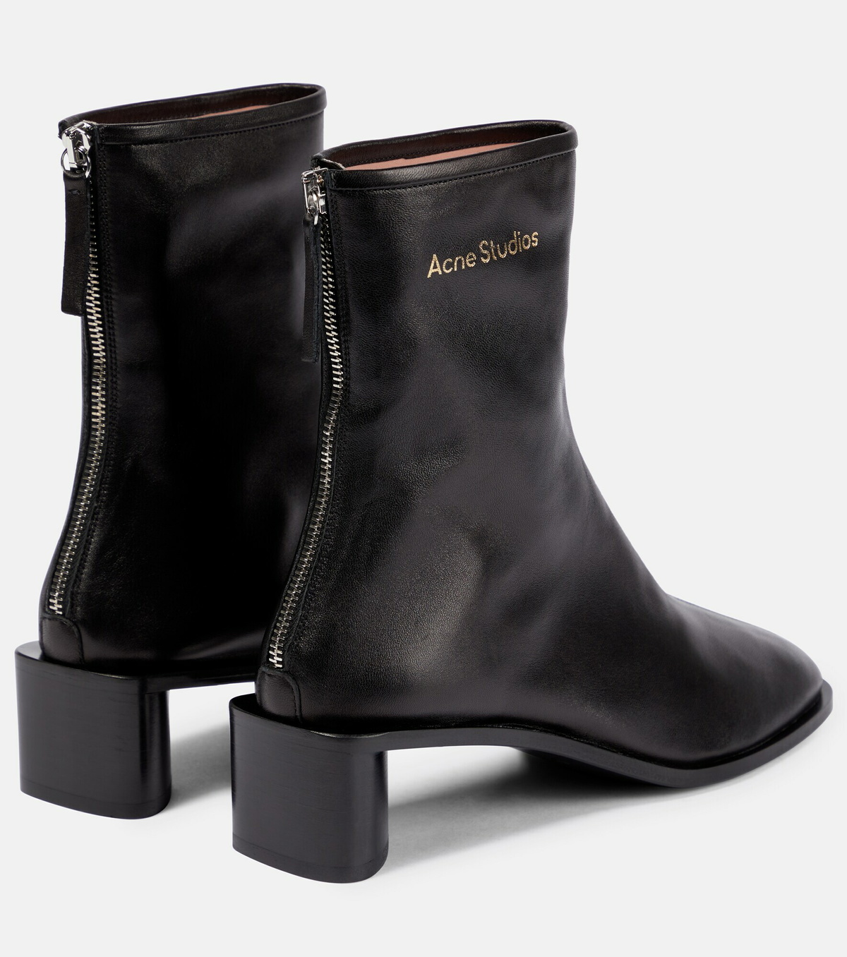 Acne Studios - Logo leather ankle boots Acne Studios Acne Studios - Logo leather ankle boots Acne Studios