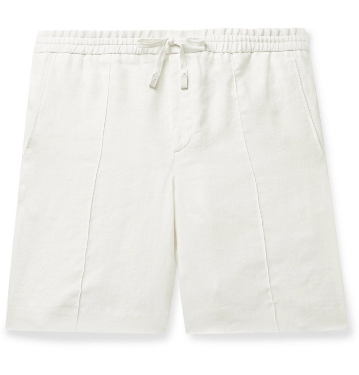 Photo: Brioni - Linen Drawstring Shorts - White
