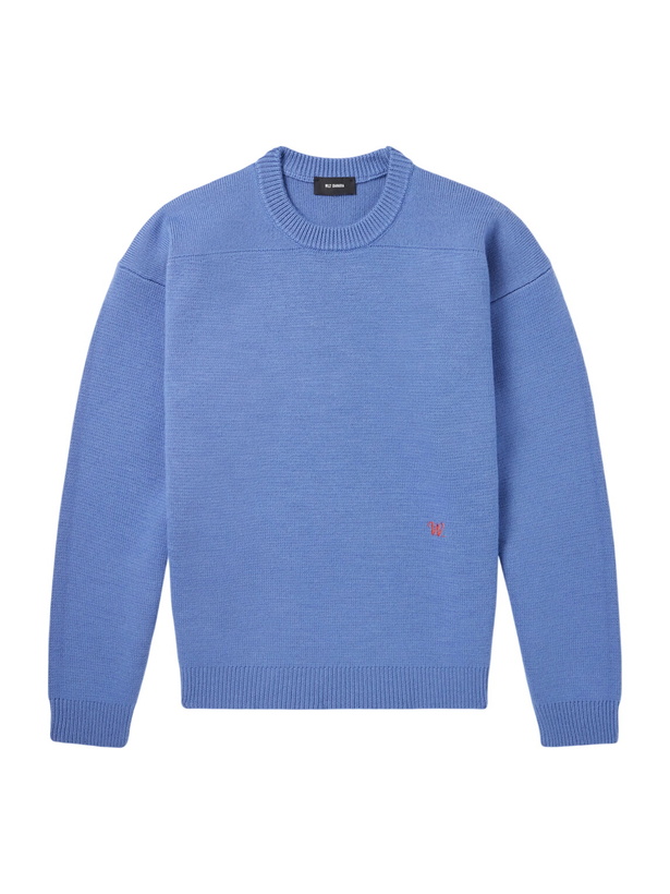 Photo: Willy Chavarria - Embroidered Wool Sweater - Blue