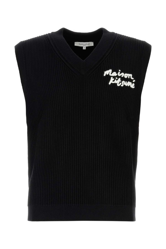 Photo: Maison Kitsuné Black Cotton Blend Vest