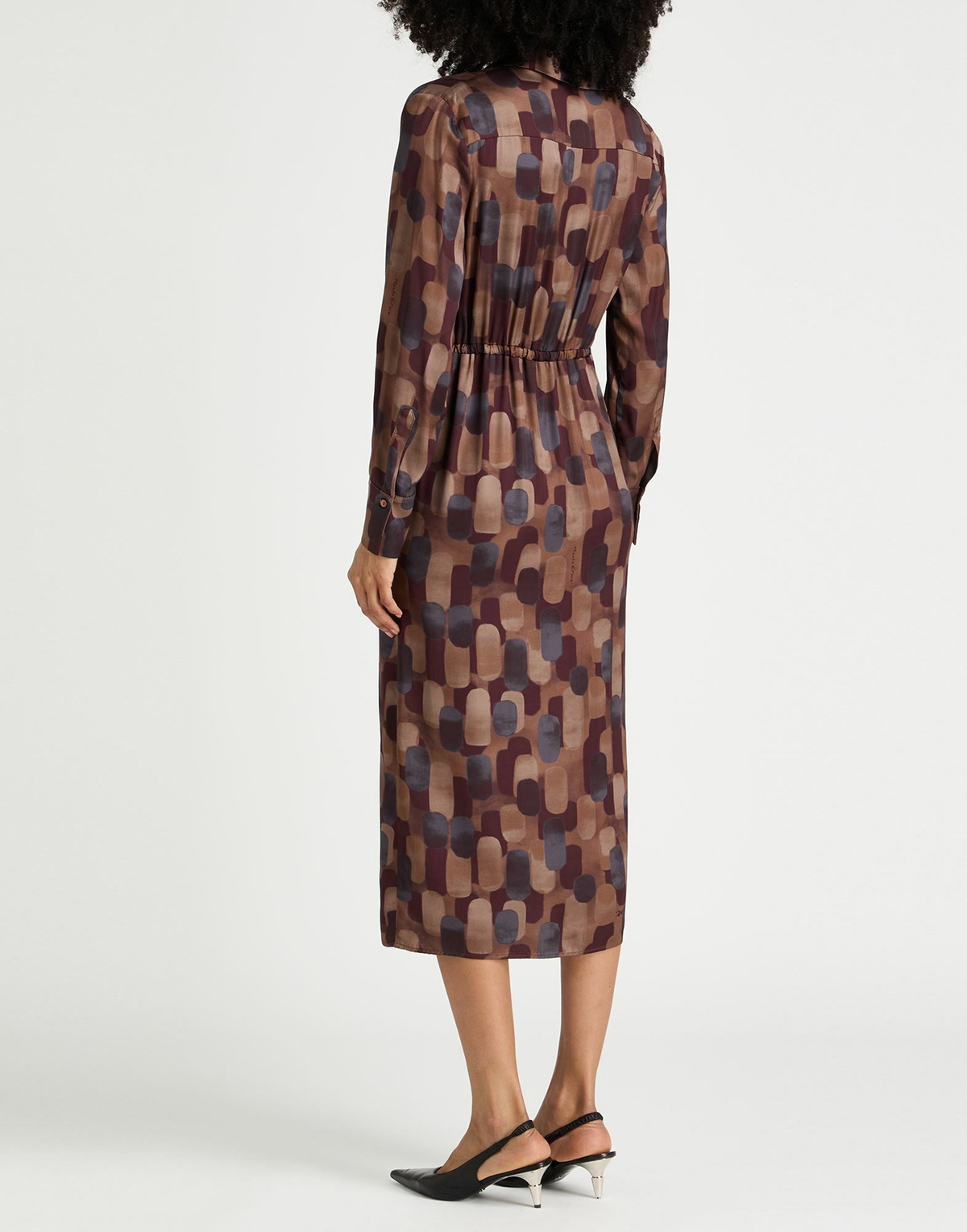 Manila Grace Womens Midi dress in Brown