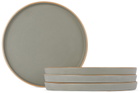 Lineage Ceramics Gray Entrée Plate, 4 pcs
