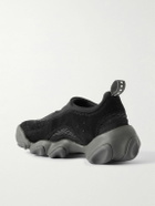 Oakley Factory - Flesh Jacquard-Knit, Suede and Mesh Slip-On Sneakers - Black