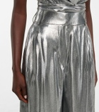 Alexandre Vauthier - Wide-leg silk-blend lamé pants