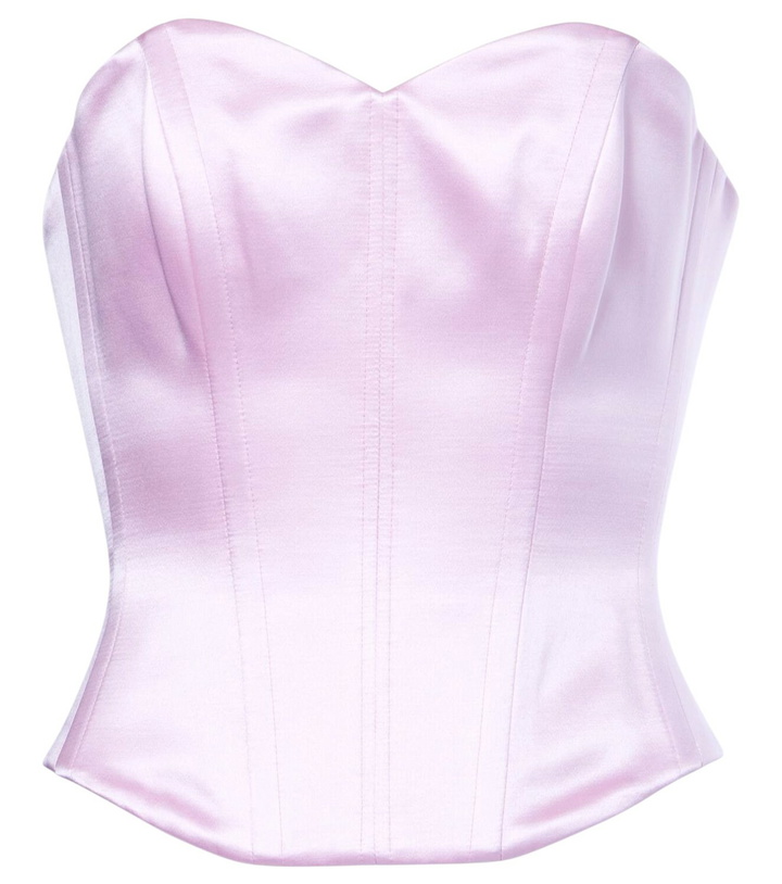 Photo: Alex Perry Cotton and silk satin corset
