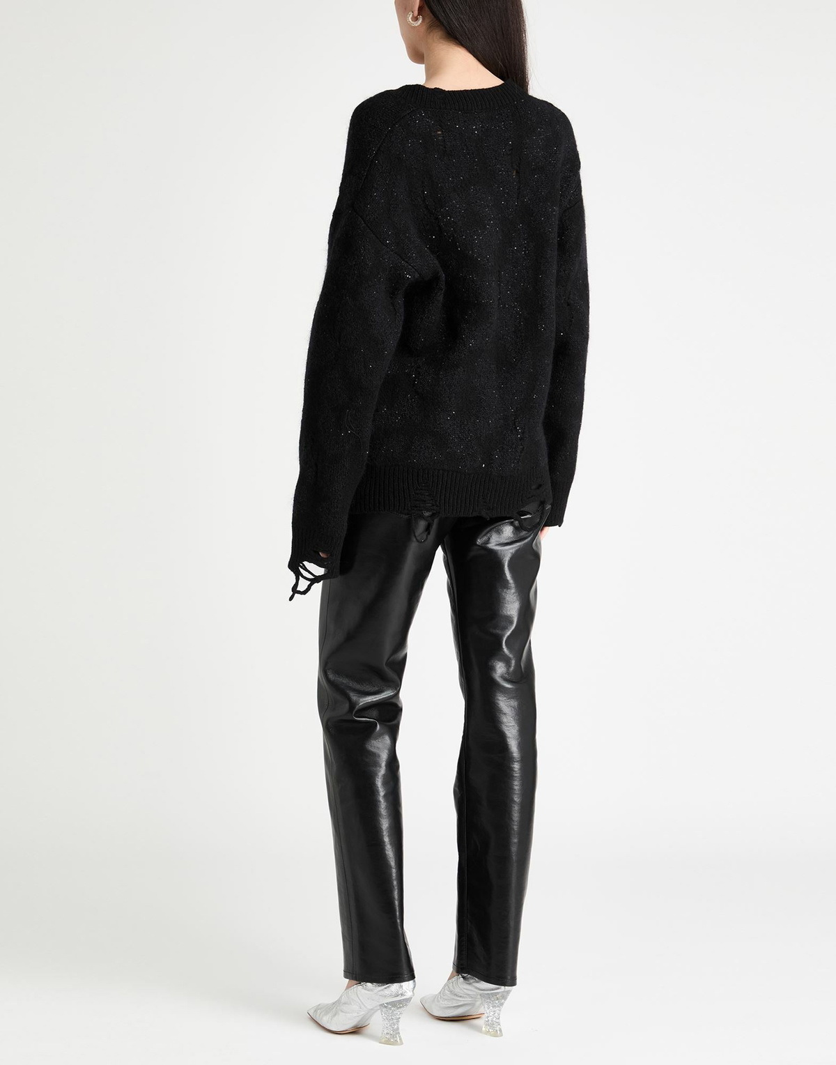 Laneus Womens Cardigan in Black