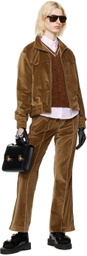 Ernest W. Baker Brown Striped Vest