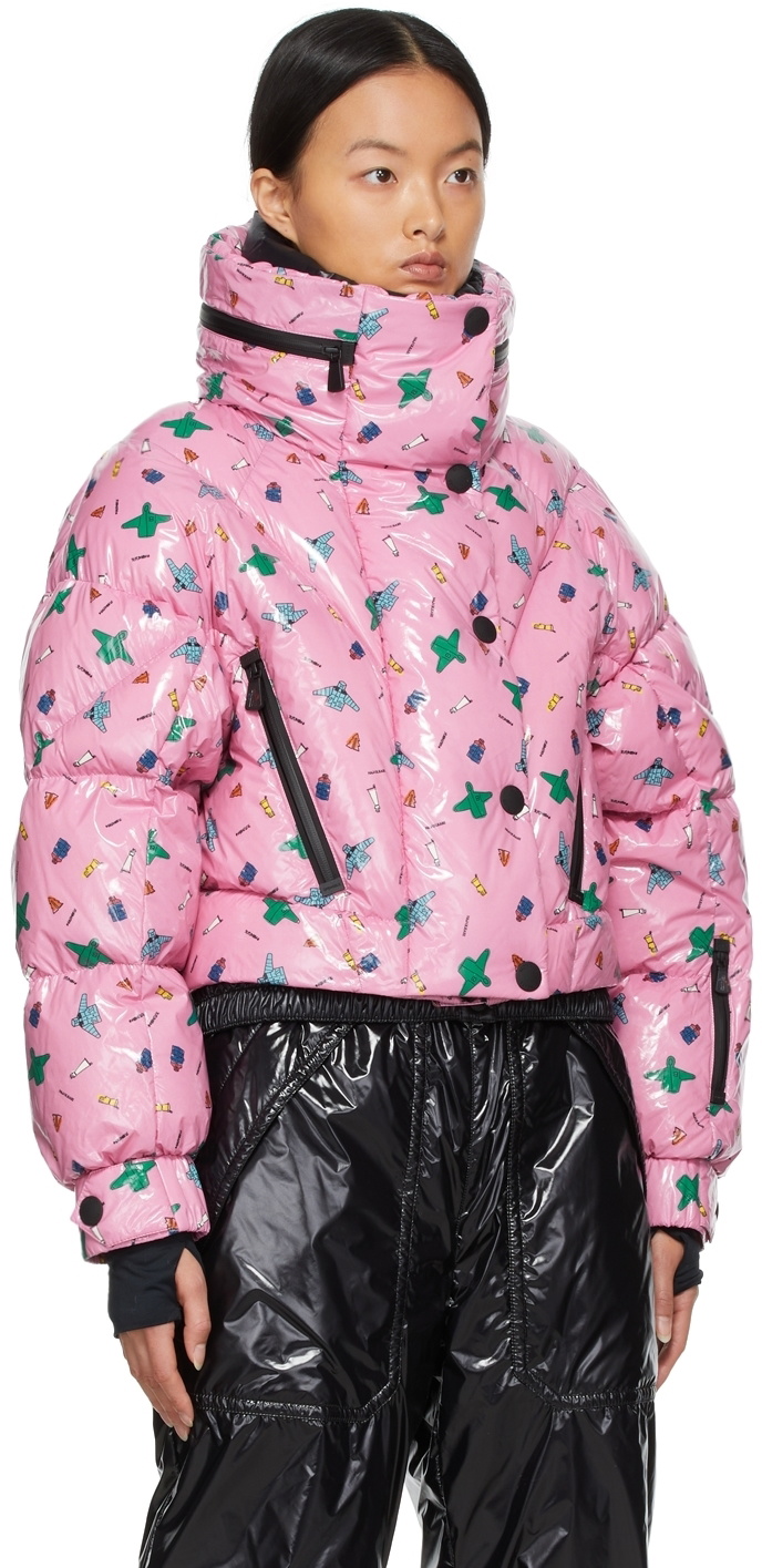Moncler Genius 3 Moncler Grenoble Pink Cropped Down Jacket