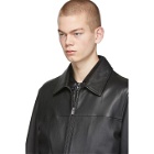 Boss Black Leather Mupton Jacket