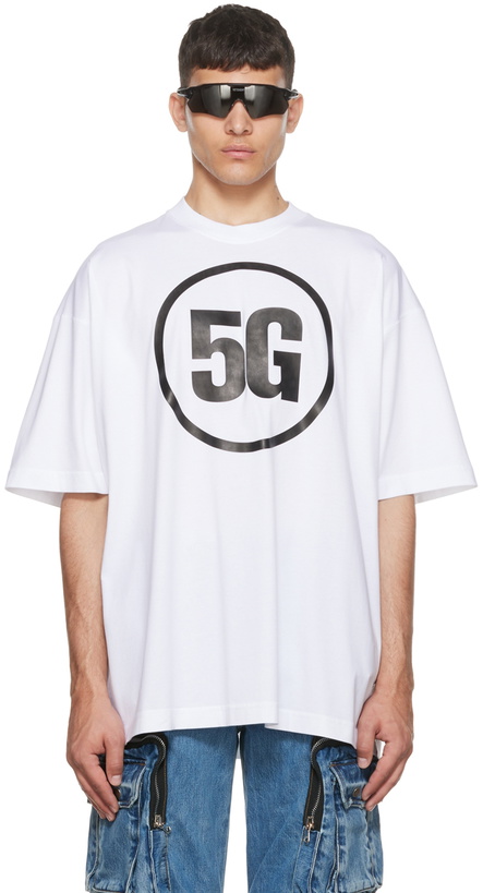 Photo: VETEMENTS White '5G' T-Shirt