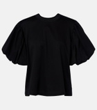 Noir Kei Ninomiya Puff-sleeve cotton jersey T-shirt