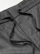 Brioni - Sidney Straight-Leg Wool and Cashmere-Blend Drawstring Trousers - Gray