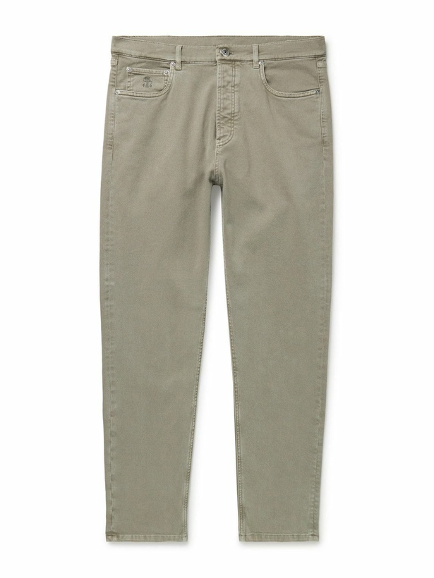 Photo: Brunello Cucinelli - Slim-Fit Jeans - Gray