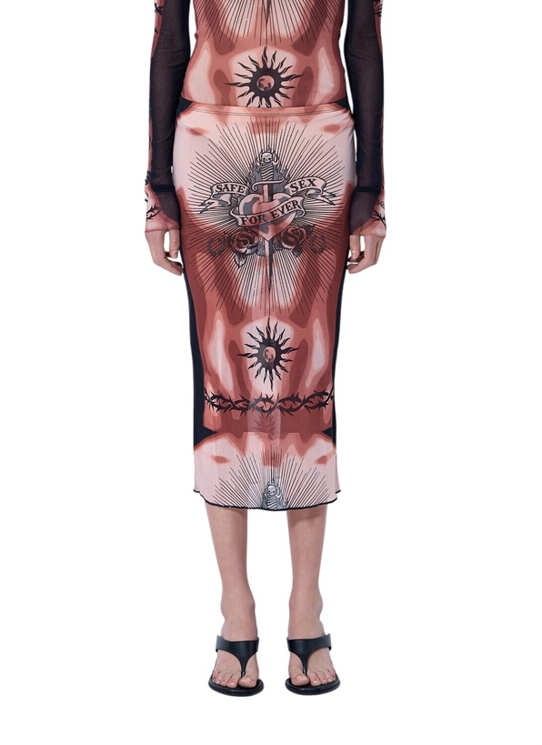 Photo: Jean Paul Gaultier Re-Edition Safe Sex Tattoo Long Skirt