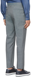 Paul Smith Grey Wool Blurred Check Trousers