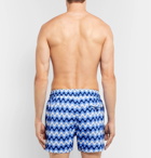 Frescobol Carioca - Copacabana Short-Length Printed Swim Shorts - Blue
