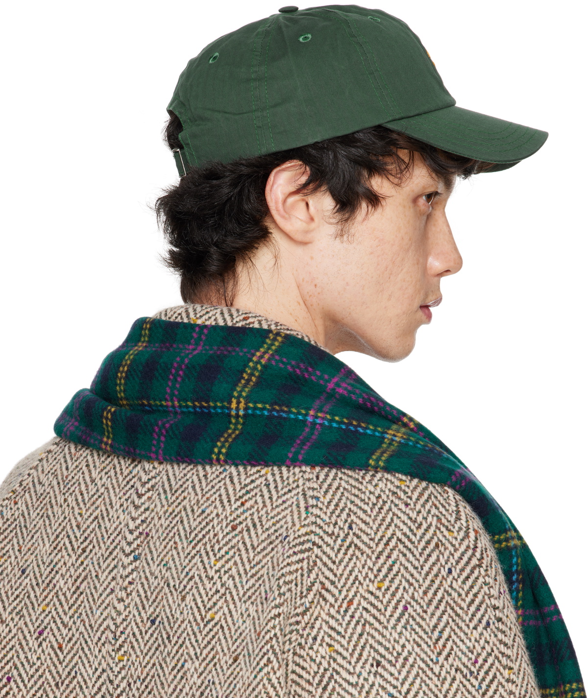 Drake's Green Chainstitch 'D' Baseball Cap