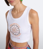 Dolce&Gabbana Caretto cotton-blend crop top