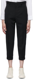 Regulation Yohji Yamamoto Black Tuck Trousers