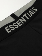 FEAR OF GOD ESSENTIALS - Logo-Detailed Stretch-Jersey Shorts - Black