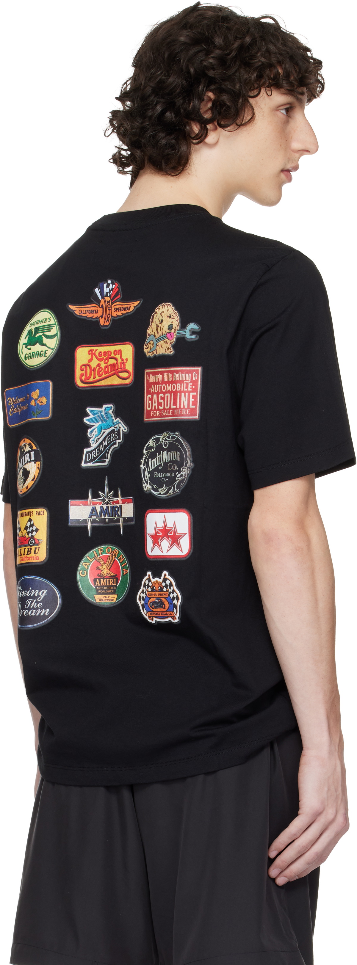 【関税込み】AMIRI ブラック Station パッチ Tシャツ AMIRI Black Station Patch T-shirt Amiri