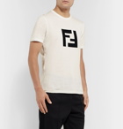 Fendi - Slim-Fit Logo-Appliquéd Cotton-Jersey T-Shirt - White