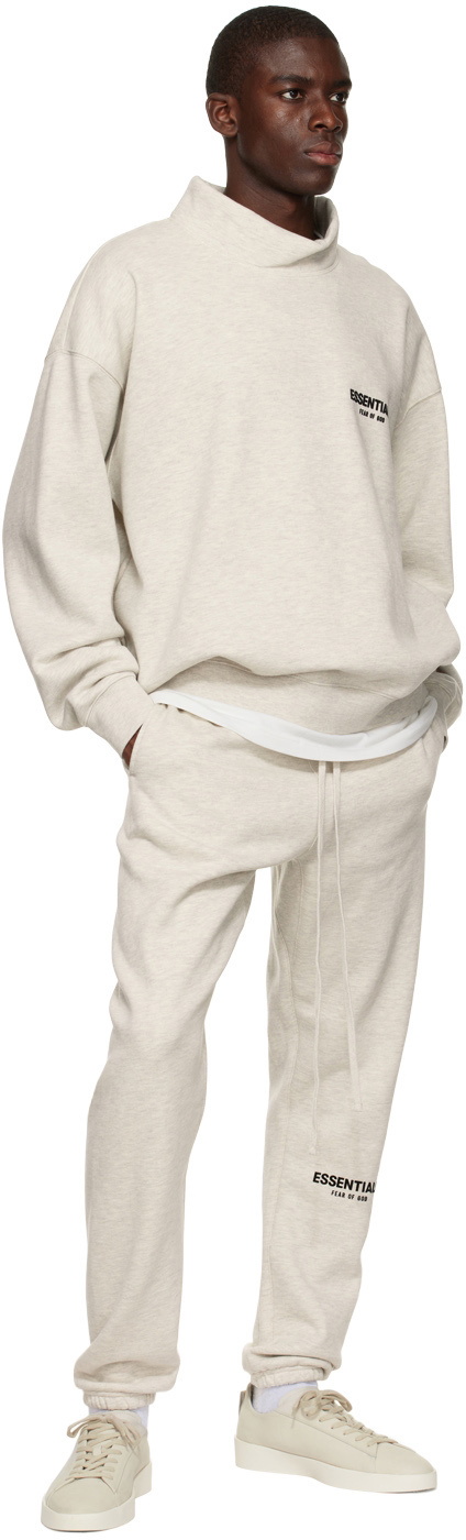 Fear of God ESSENTIALS Off-White Mock Neck Sweatshirt Fear