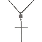Givenchy Black Long 4G Cross Necklace