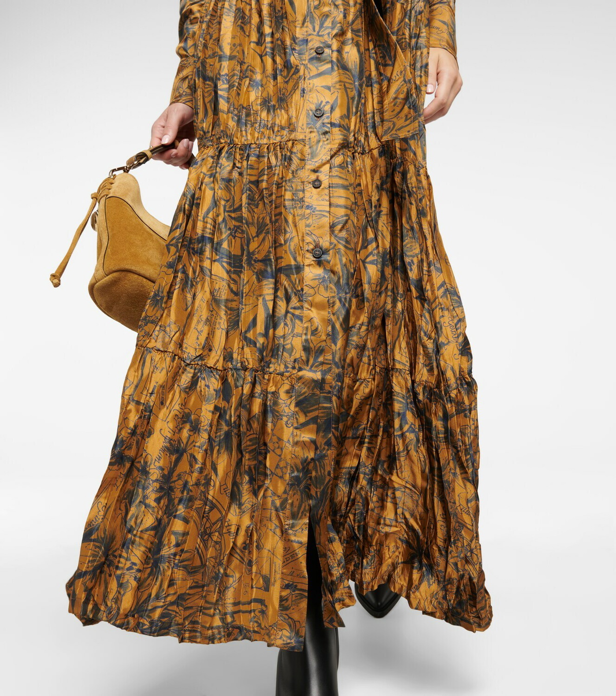 dresses golden goose Golden Goose Journey Long Dress Bone White/Black main image 0