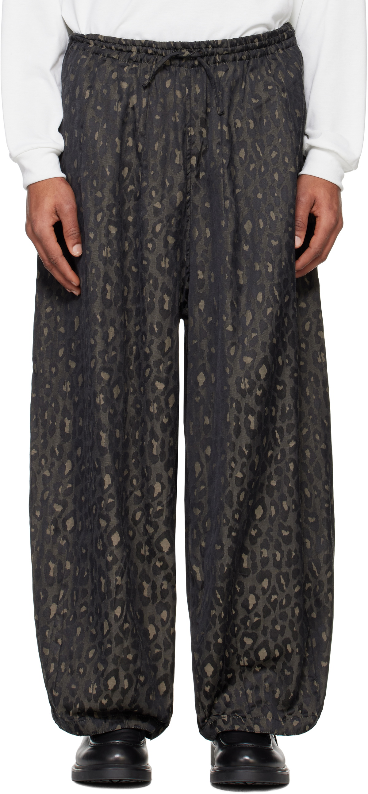 NEEDLES Black Leopard H.D. Trousers Needles