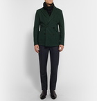 Berluti - Green Double-Breasted Felted-Cashmere Blazer - Men - Green