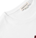 Alexander McQueen - Logo-Embroidered Printed Organic Cotton-Jersey T-Shirt - White