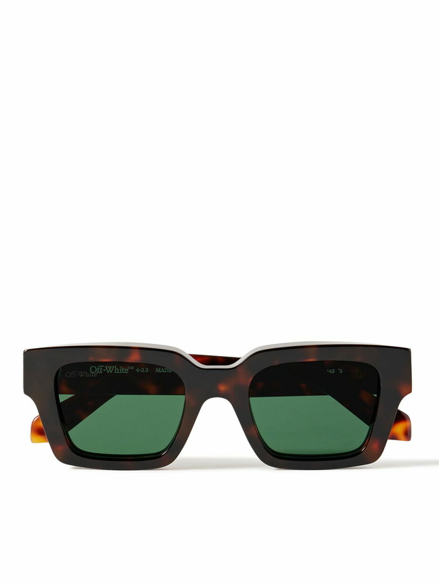 Photo: Off-White - Virgil Square-Frame Tortoiseshell Acetate Sunglasses