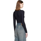 MM6 Maison Margiela Black Technical Jersey Bodysuit