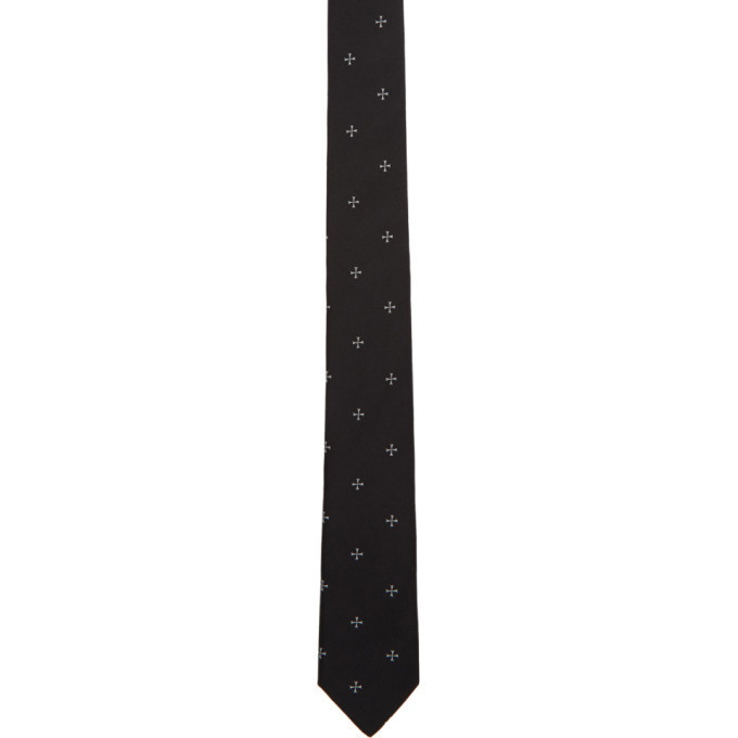 Neil Barrett Black Military Cross Tie