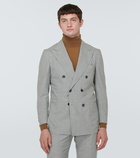 Kiton Double-breasted wool jacket