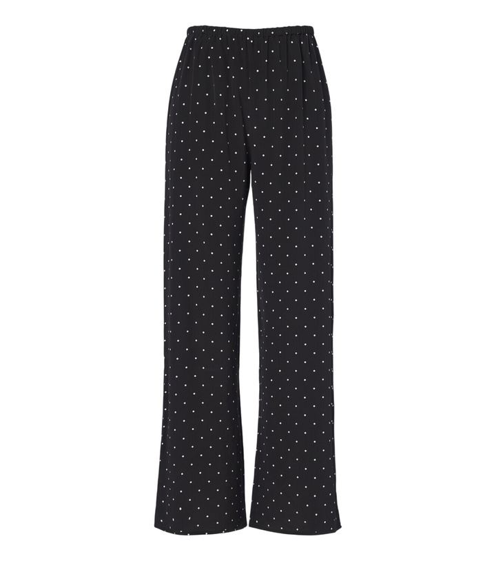 Photo: Asceno Austin polka-dot silk wide-leg pants