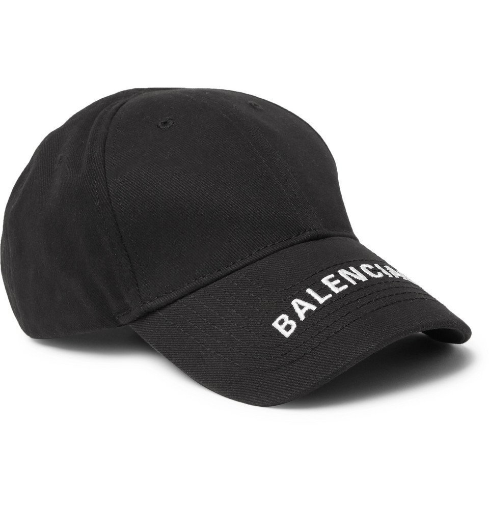 Balenciaga  LogoEmbroidered CottonTwill Baseball Cap  Men  Black  Balenciaga