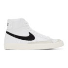 Nike White and Black Blazer Mid 77 Vintage Sneakers