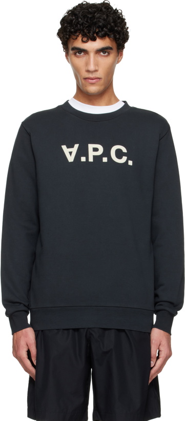Photo: A.P.C. Black Standard Grand 'VPC' Sweatshirt
