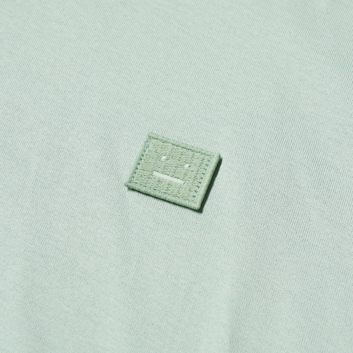 Acne Studios Exford Face T-Shirt in Soft Green